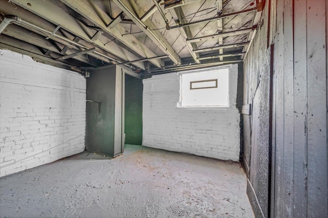 408 Mount Vernon St, Detroit, MI 48202 - below grade area with brick wall