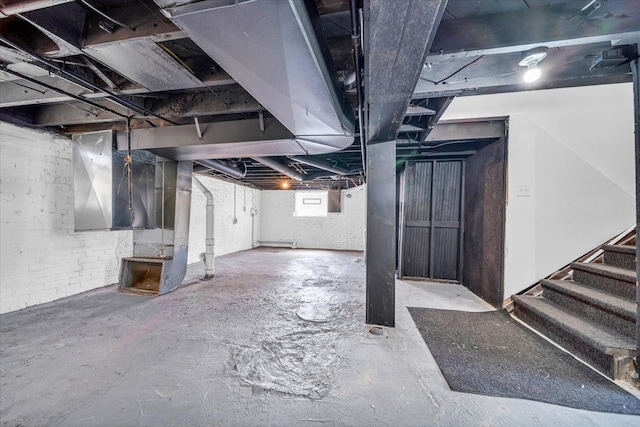 408 Mount Vernon St, Detroit, MI 48202 - basement with stairs and heating unit