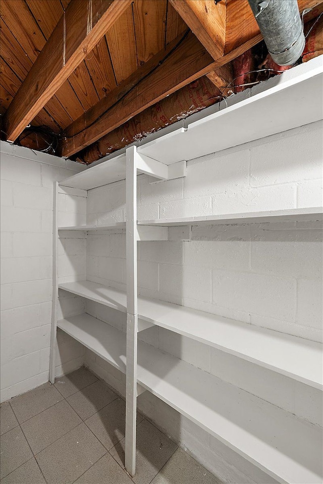 view of storage room