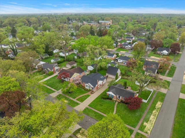 drone / aerial view with a residential view