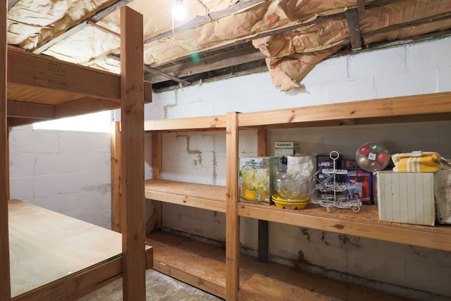 324 Albany St, Ferndale, MI 48220 - unfinished basement with concrete block wall
