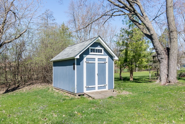 view of shed