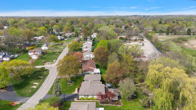 bird's eye view with a residential view