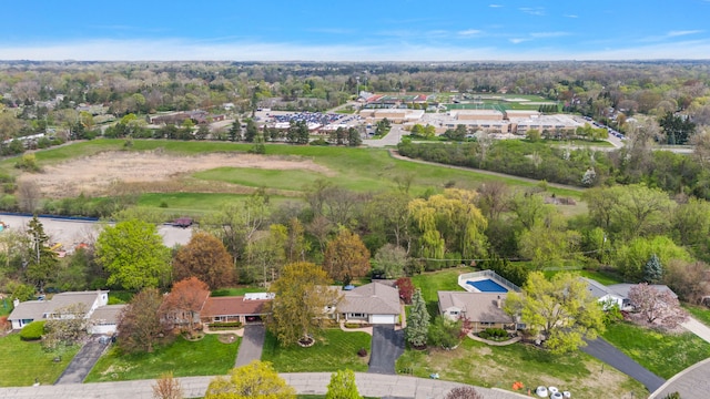 aerial view featuring a residential view