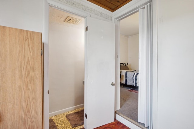 hall featuring visible vents