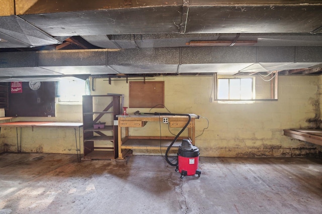 view of basement