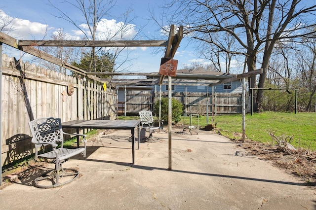 view of patio / terrace featuring a fenced backyard