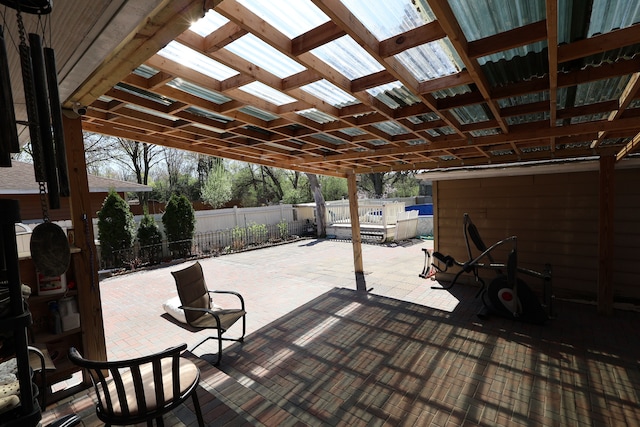 view of patio / terrace featuring a fenced backyard
