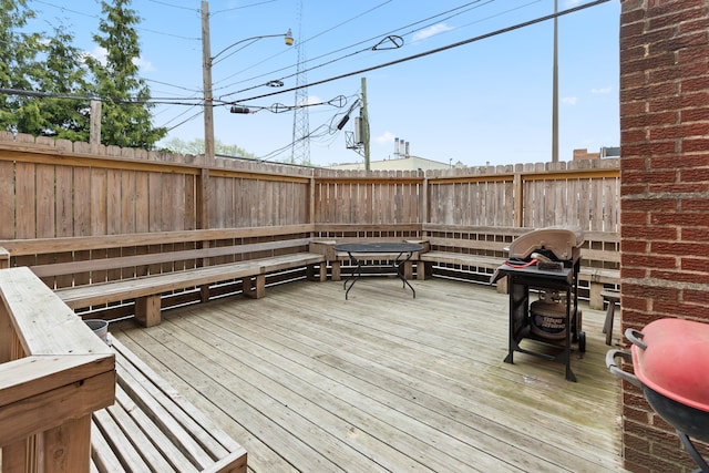 deck with fence