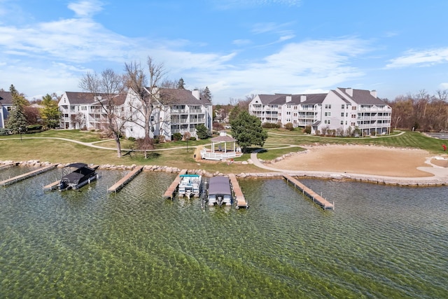 3553 Port Cove Dr Unit 37, Waterford, MI 48328 - aerial view featuring a water view