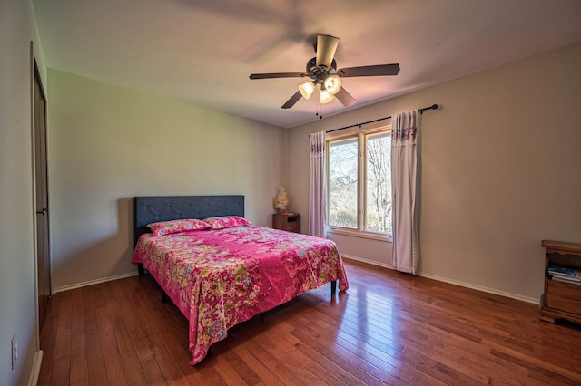 3052 Westman Ct, Bloomfield Hills, MI 48304 - bedroom with a ceiling fan, baseboards, and wood-type flooring
