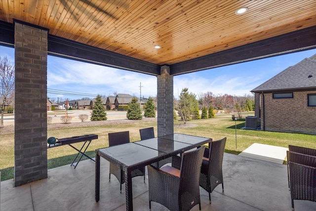 14105 Jode Park, Shelby Twp, MI 48315 - view of patio featuring outdoor dining area and cooling unit
