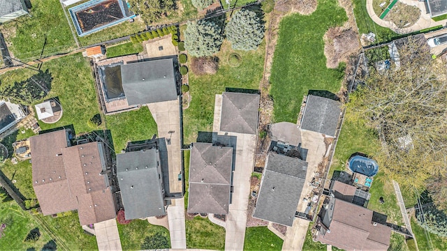 drone / aerial view with a residential view