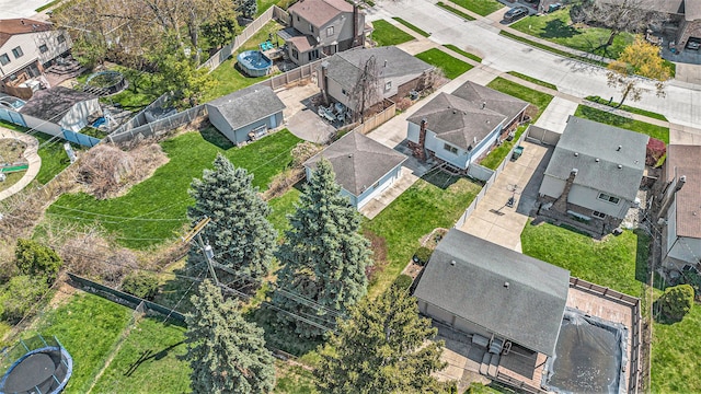 drone / aerial view with a residential view