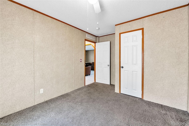 1822 Elizabeth Ter, Madison Heights, MI 48071 - unfurnished bedroom featuring carpet, crown molding, and a ceiling fan
