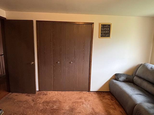 interior space featuring carpet flooring