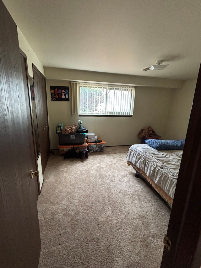 view of carpeted bedroom