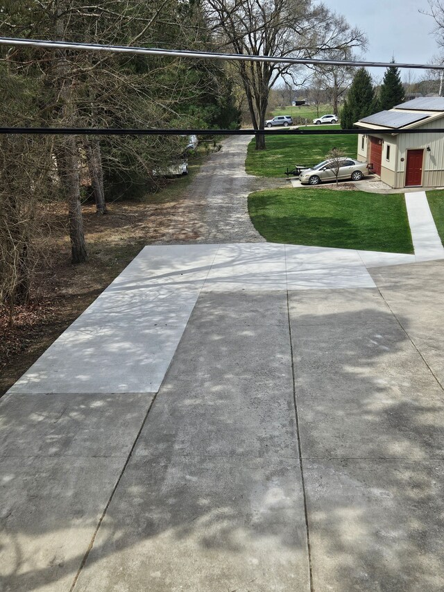 exterior space with a lawn
