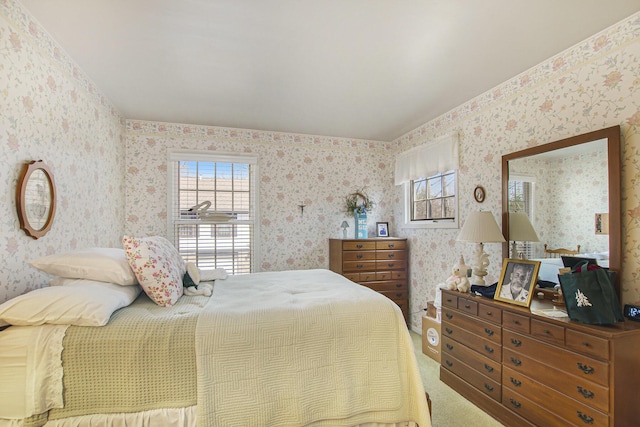 3669 Brentwood St, Norton Shores, MI 49441 - bedroom with carpet floors and wallpapered walls