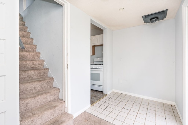 stairs with baseboards