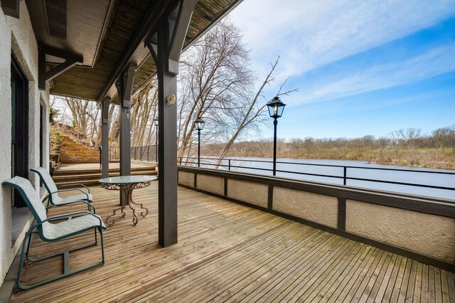 2801 Niles Buchanan Rd, Buchanan, MI 49107 - deck featuring a water view