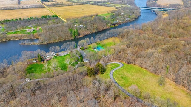 2801 Niles Buchanan Rd, Buchanan, MI 49107 - birds eye view of property with a water view and a rural view