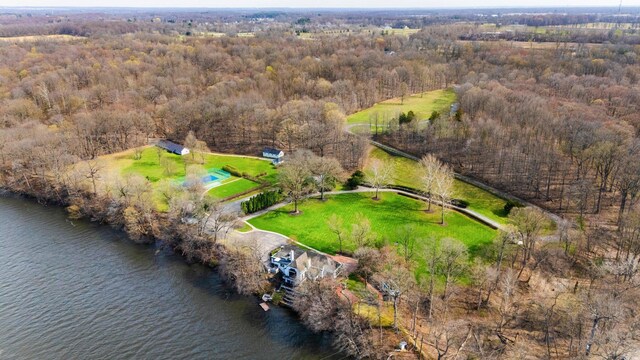 2801 Niles Buchanan Rd, Buchanan, MI 49107 - aerial view featuring a wooded view and a water view