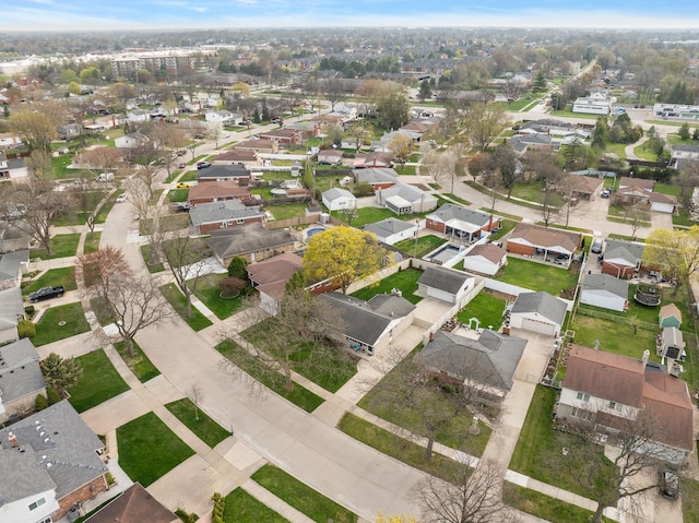 bird's eye view featuring a residential view