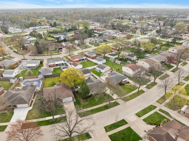 drone / aerial view featuring a residential view