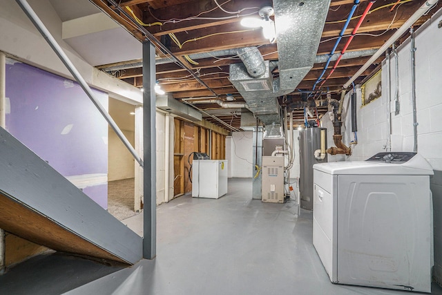 1511 Lake Ave, Portage, MI 49002 - unfinished basement featuring heating unit and water heater