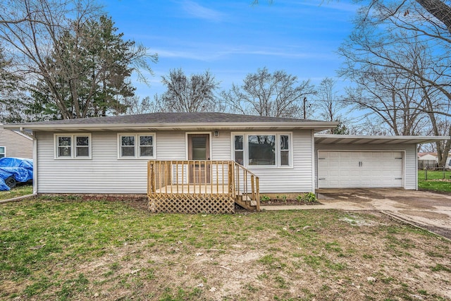 1511 Lake Ave, Portage, MI 49002 - single story home featuring concrete driveway, a front lawn, and a garage