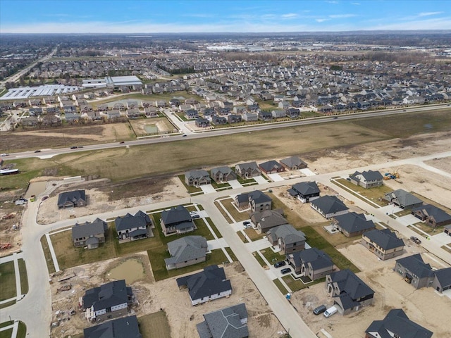 aerial view featuring a residential view