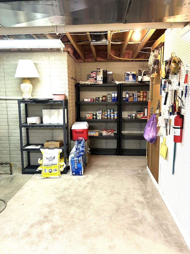view of storage room
