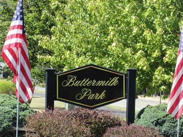 view of community sign