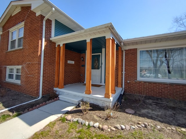 1981 Westfield Rd, Trenton, MI 48183 - view of home's exterior featuring brick siding and covered porch