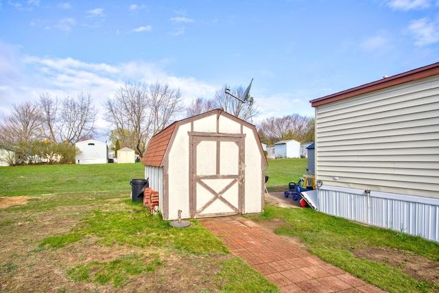 view of shed