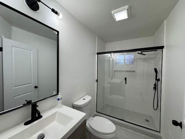 1338 Helen St, Inkster, MI 48141 - bathroom with vanity, toilet, and a shower stall