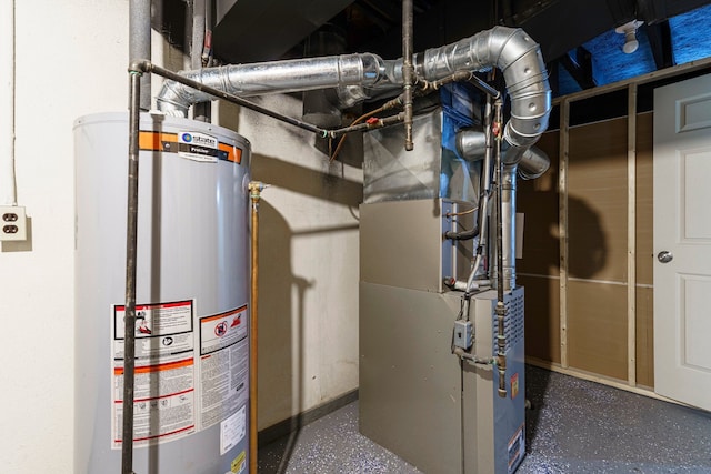 6715 Maple Lakes Dr Unit 70, West Bloomfield, MI 48322 - utility room with water heater and heating unit
