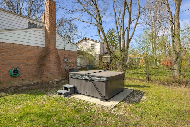 29772 Brentwood St, Southfield, MI 48076 - view of yard with fence and a hot tub