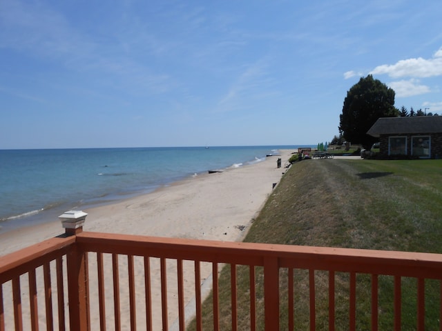 property view of water with a view of the beach