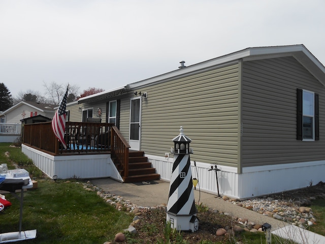 exterior space with a deck