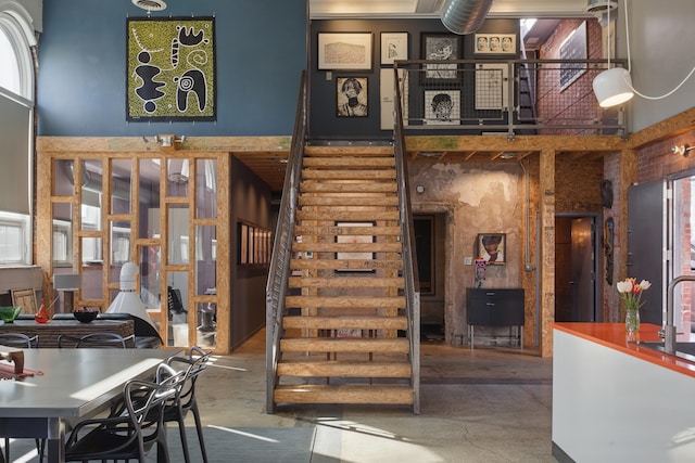 3401 Michigan Ave, Detroit, MI 48216 - interior space with concrete floors and a towering ceiling