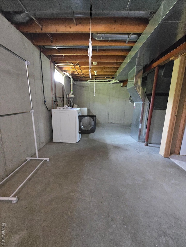 26556 Misty Way, Mattawan, MI 49071 - unfinished basement with washer / dryer