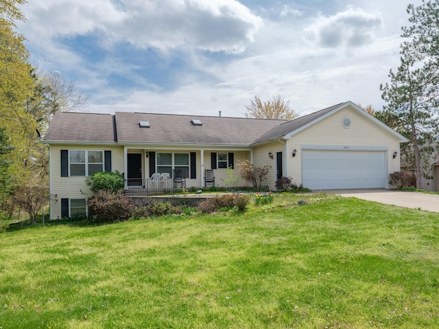 6273 S 12th St, Portage, MI 49024 - ranch-style home with an attached garage, driveway, and a front yard