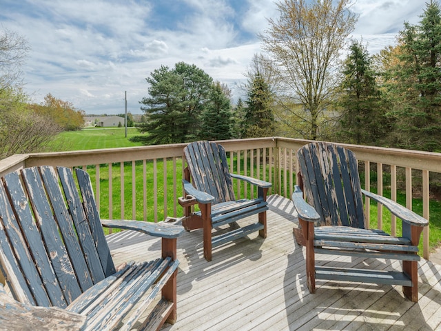 6273 S 12th St, Portage, MI 49024 - deck featuring a lawn
