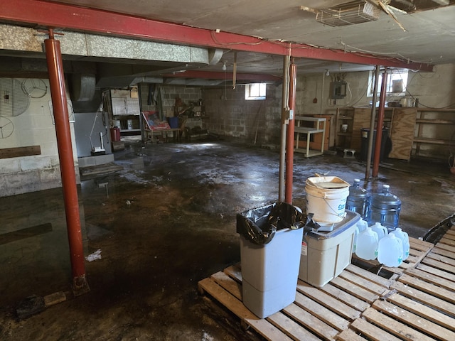 2234 Meadowbrook Rd, Benton Harbor, MI 49022 - basement featuring heating unit