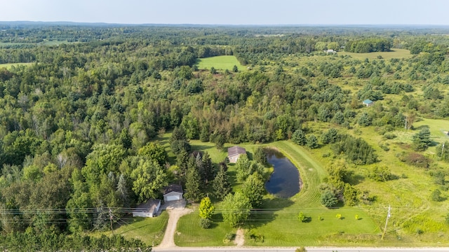 2316 Sugar Riv, Gladwin, MI 48624 - bird's eye view featuring a wooded view
