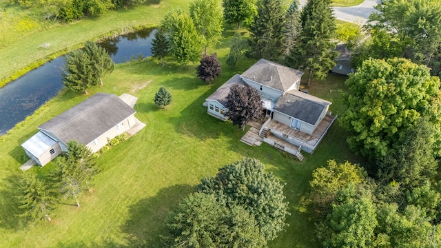 2316 Sugar Riv, Gladwin, MI 48624 - birds eye view of property featuring a water view