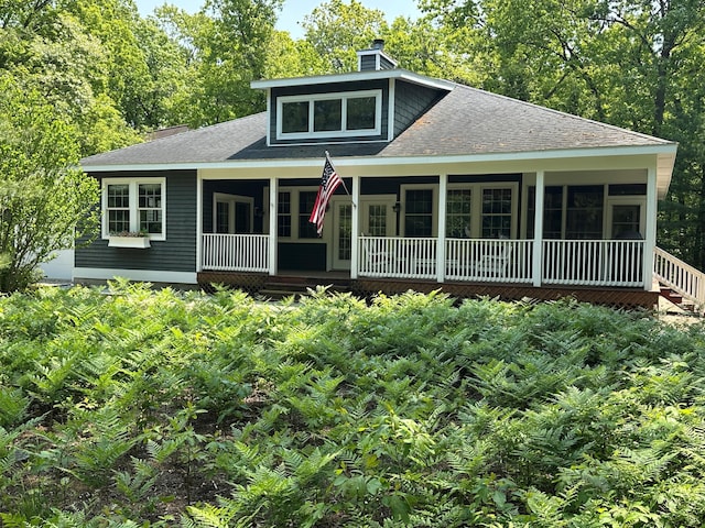 18743 Old Field Rd, New Buffalo, MI 49117 - view of front facade featuring a chimney and roof with shingles