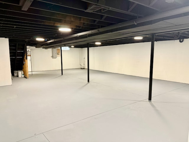 below grade area featuring electric panel